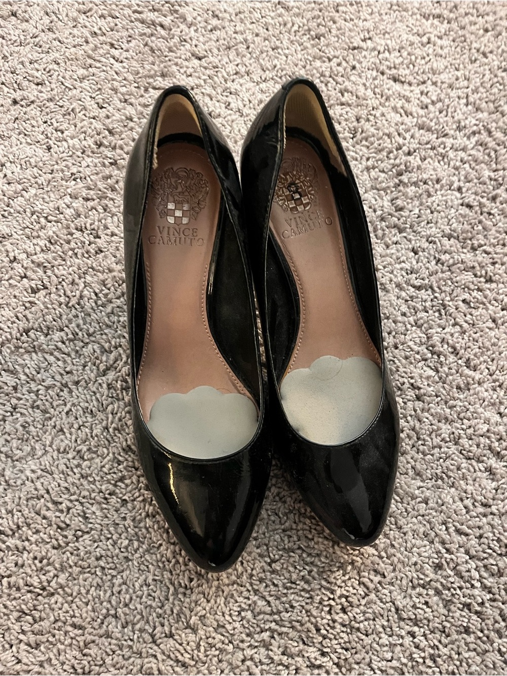Vince Camuto Black Patent Pointed Pumps